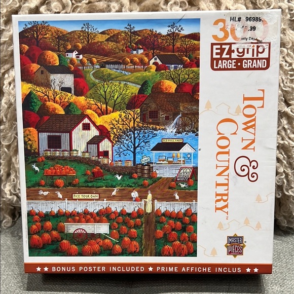MasterPieces Town & Country Puzzle Autumn Morning Art Poulin 300 Pcs - Picture 1 of 4